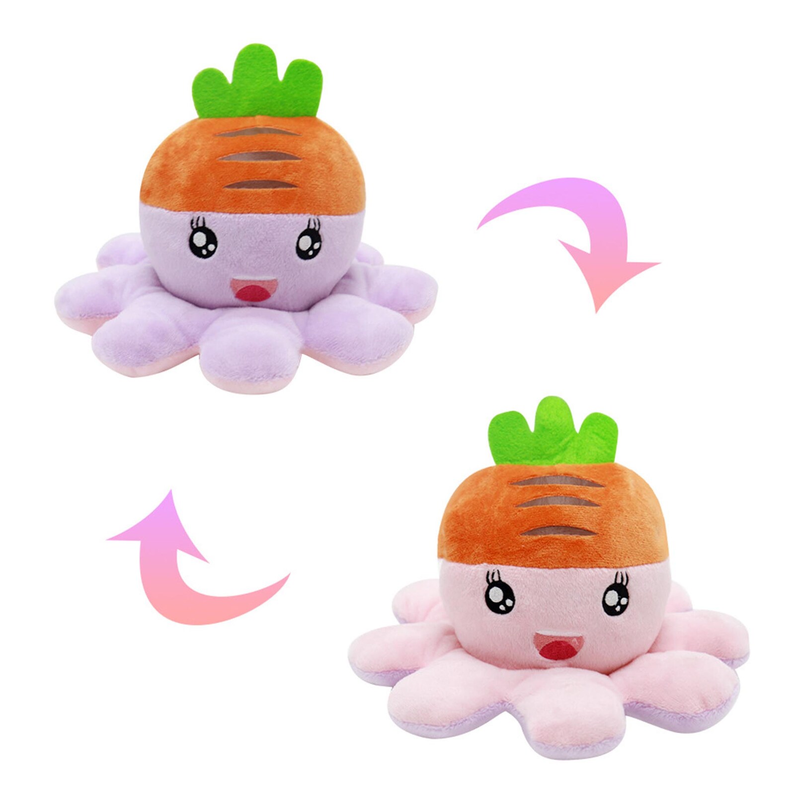 cute octopus plush reversible