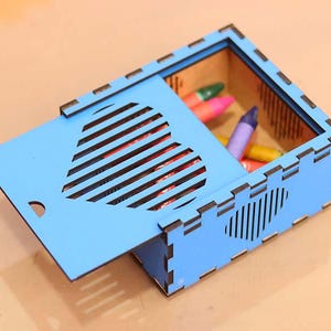 Laser Cut Valentine Day Gift Box Idea - Digital Laser Cutting, Dxf, Crd, Ai, Pdf - laser templates, files glowforge, digital art 3mm
