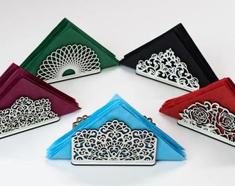 SVG laser cut files SVG table napkin holder package, kitchen and table decorations, napkin holder for tidying up, laser cutting vectors