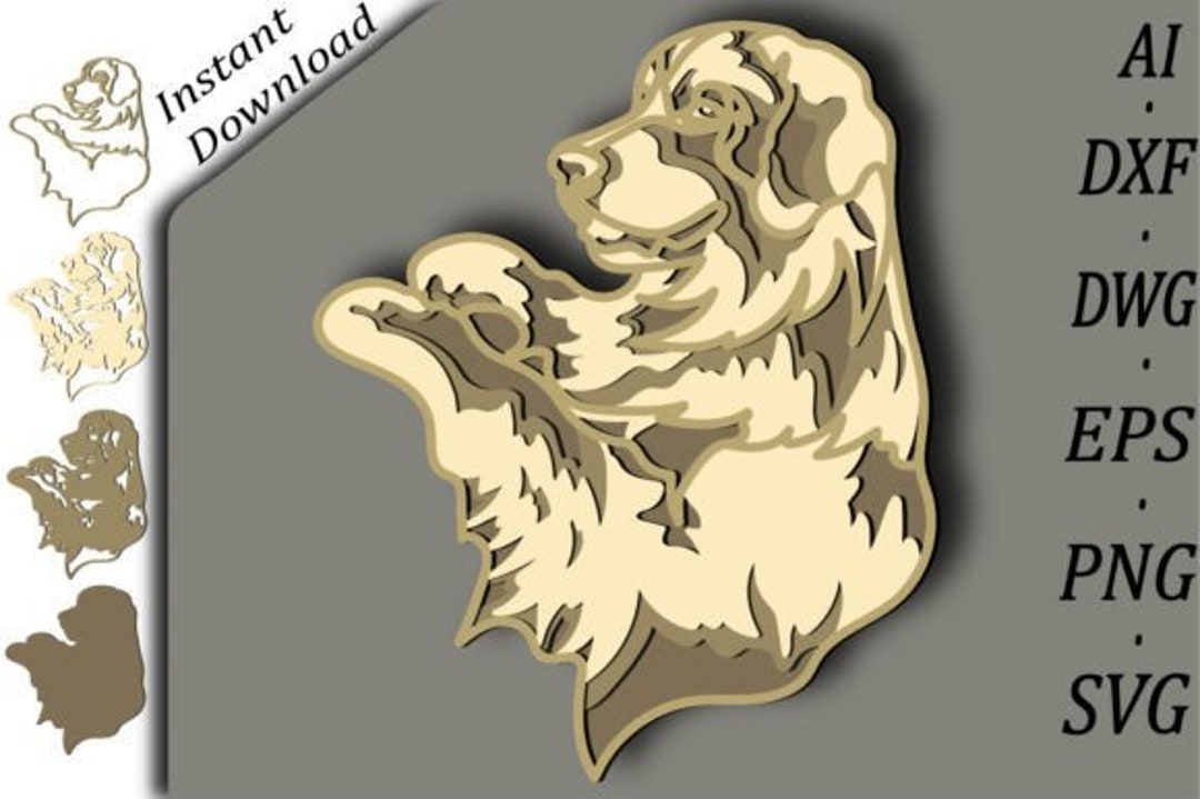 Labrador Retriever Multilayer Svg, Vector Laser Cut Files for Glowforge ...