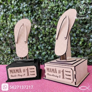 Unique sandal design box for mom with laser cut details, the perfect gift to celebrate Mother's Day, laser cut, glowforge stencils, Dxf, Svg