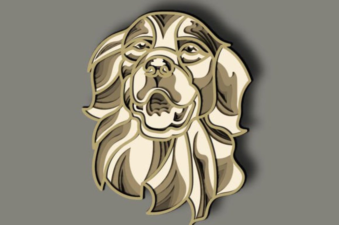 Lab Pit Mix Svg Labrador Retriever Multilayer Svg, Vector Laser Cut Files for Glowforge ...
