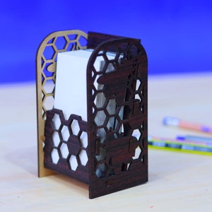 Create a unique and stylish business card holder with this digital laser cut design for 3mm wood, digital dowloads, dxf svg ai pdf, laser