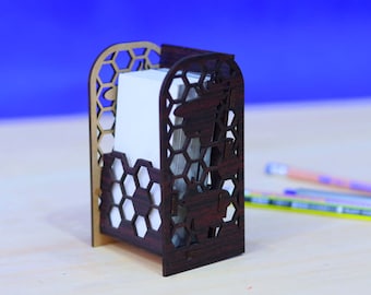 Create a unique and stylish business card holder with this digital laser cut design for 3mm wood, digital dowloads, dxf svg ai pdf, laser