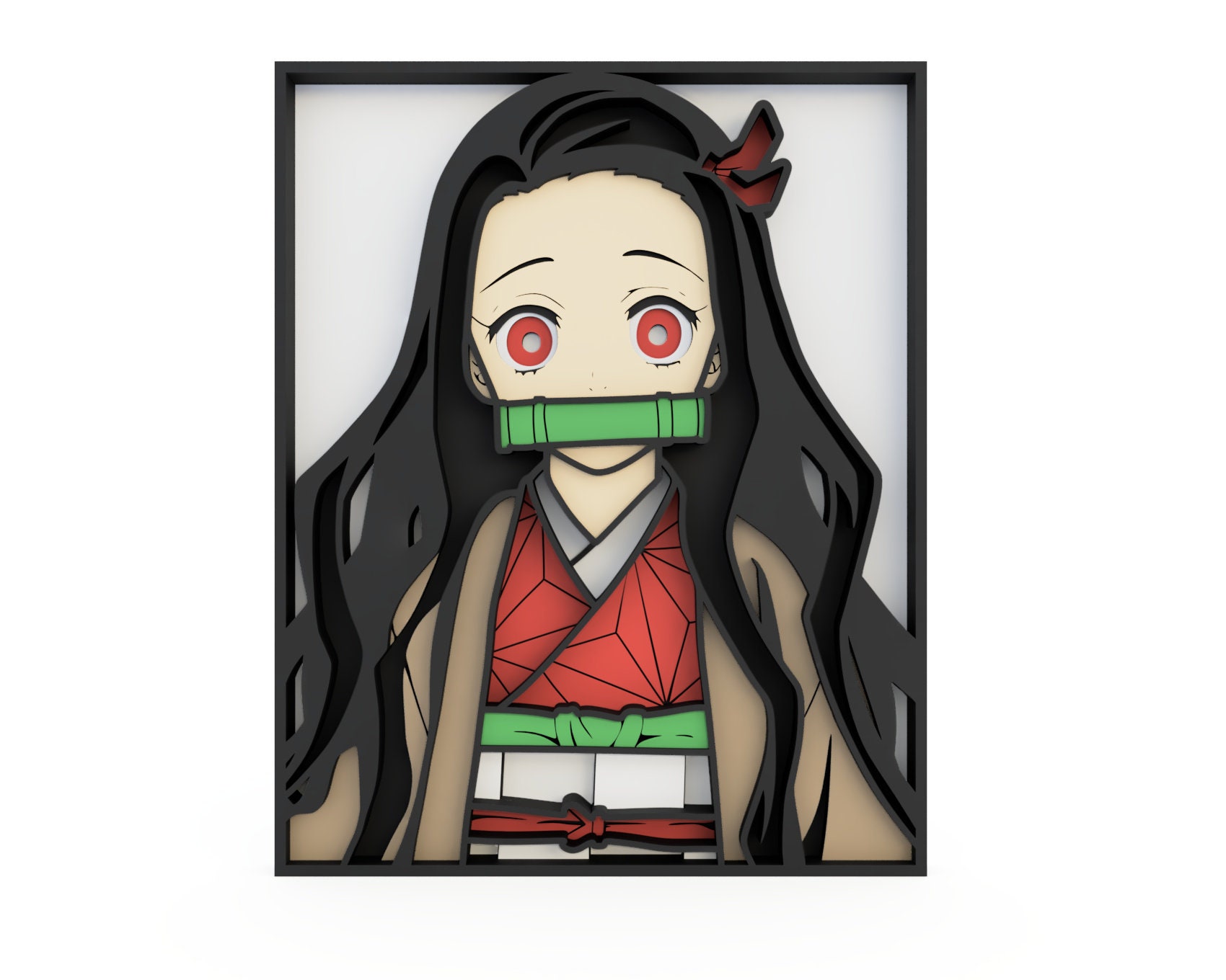 Nezuko Vector Layered Laser Cutting / Anime Multilayer Cnc Laser ...