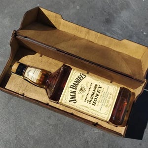 Día del padre, corte láser, caja de regalo de Jack Daniels de 70 cl, archivo SVG de 4 mm, plantillas de corte láser cnc, regalo de corte láser, caja de regalo de vino