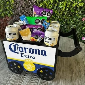 ビールとキャンディのカート、お父さんのためのレーザーカットビールカート、レーザーカットファイル、レーザーカットテンプレート、レーザーカットベクターパターン。父の日