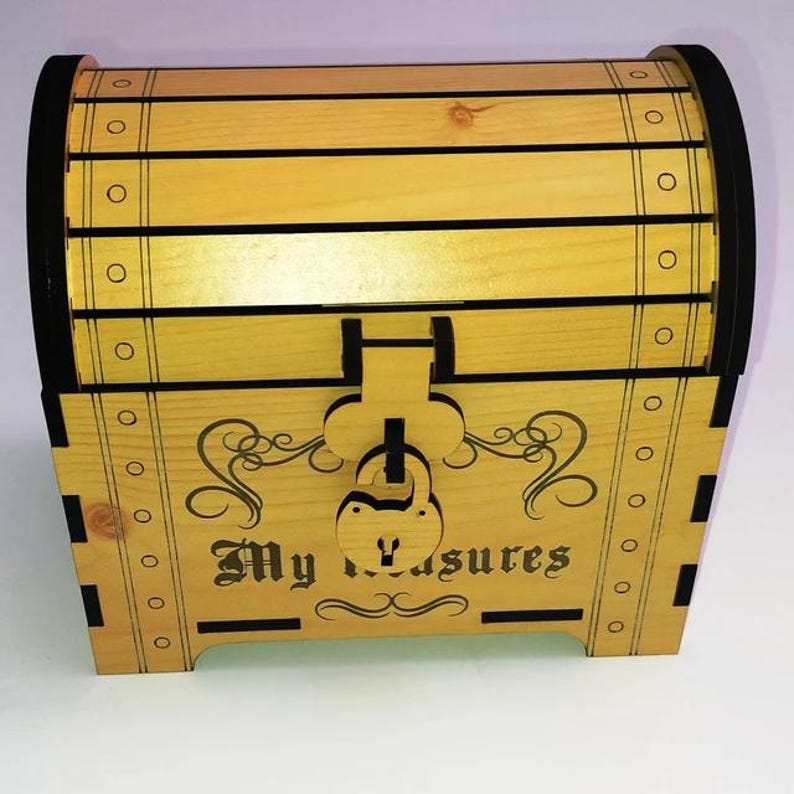 Wooden Packing Box With Rounded Corners: Digital Design for 3mm Laser ...