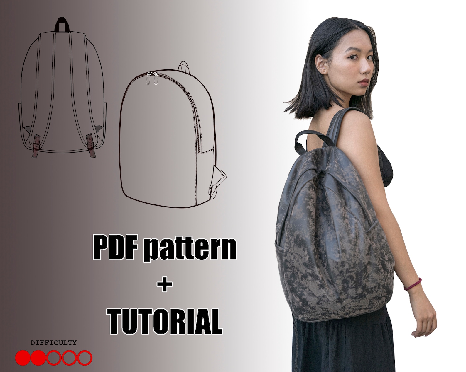 Free Printable Backpack Patterns.pdf Basic Backpack - PDF Sewing Pattern and Tutorial - Step by Step Guide ...