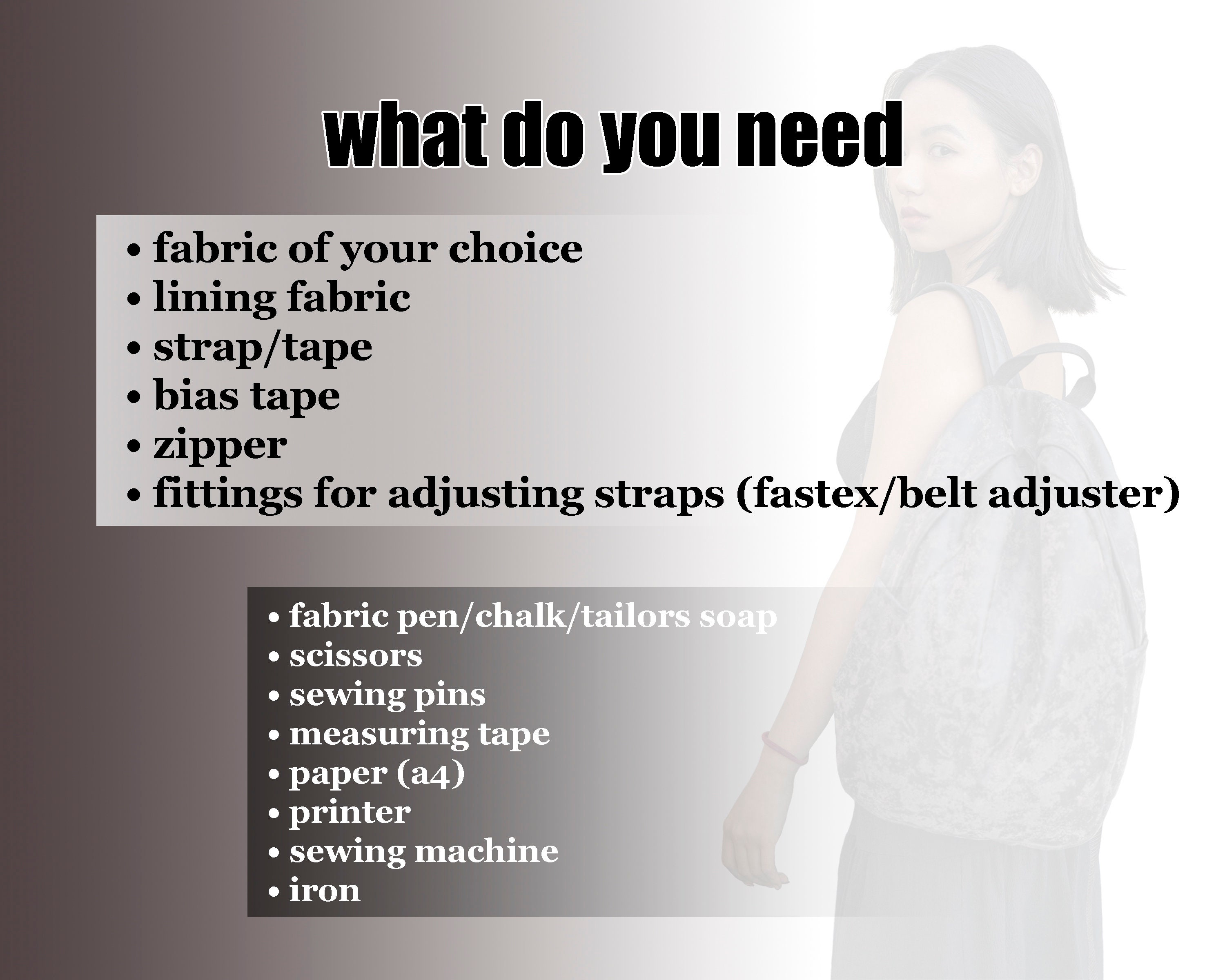Basic Backpack - PDF Sewing Pattern and Tutorial - Step by Step Guide ...