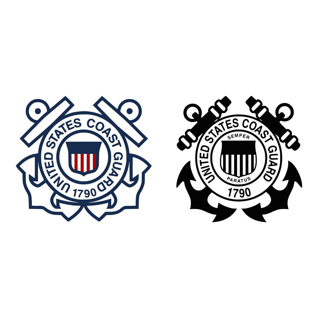 Coast Guard Logo Svg Bundlecoast Guard Crestus Coast Guards Etsy