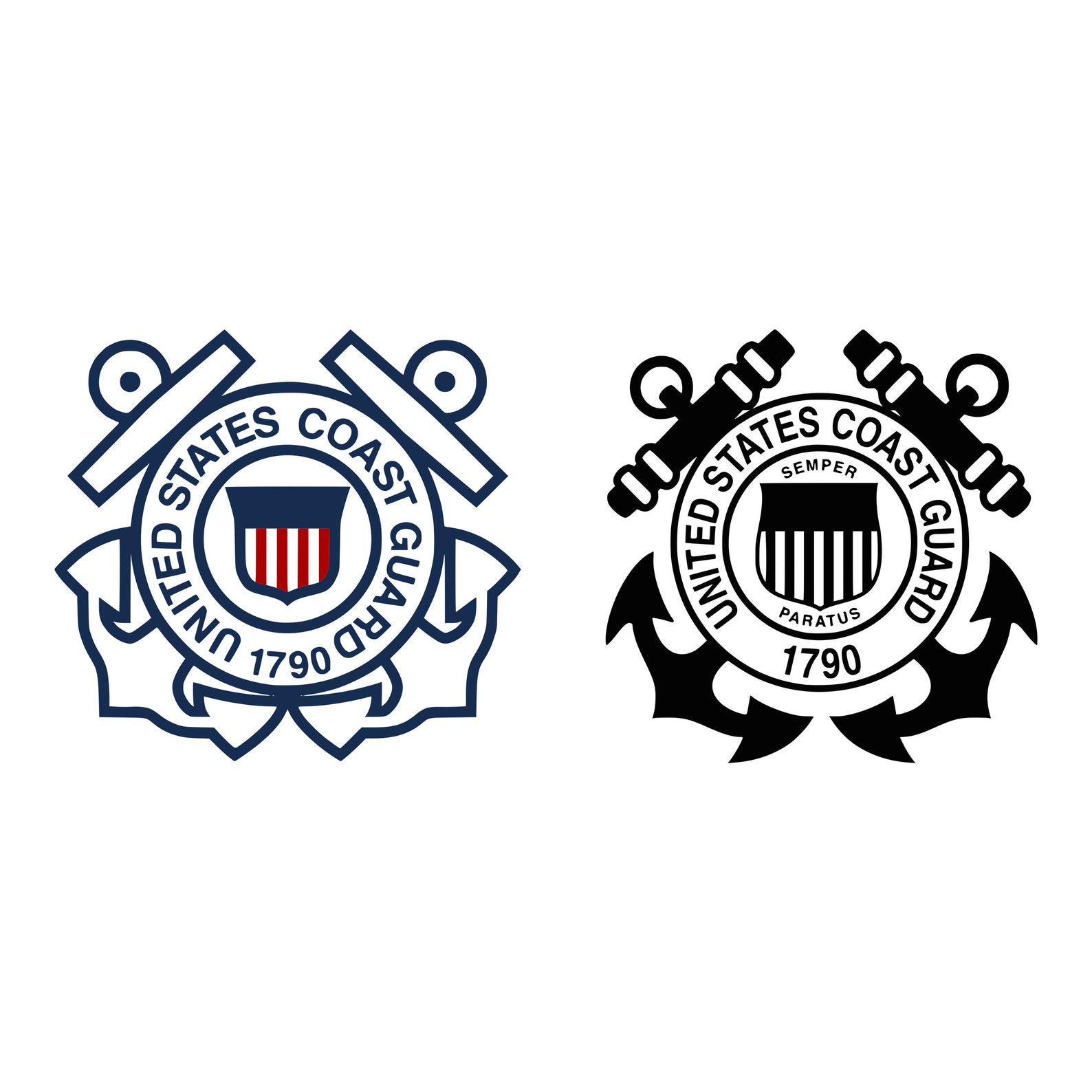 Coast Guard Logo Svg BundleCoast Guard CrestUS Coast Guards | Etsy