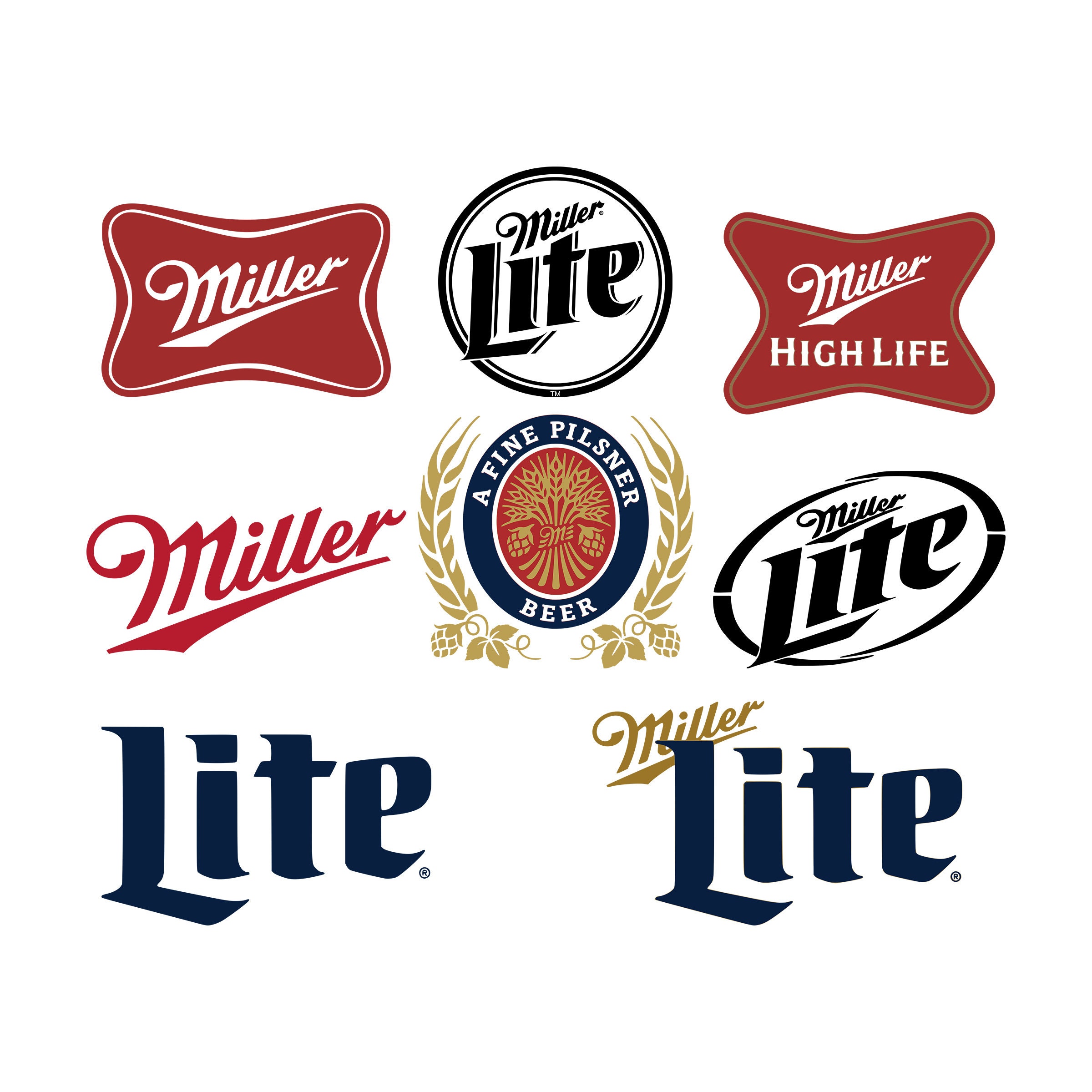 Miller Lite Beer Logo Svg/High Life Logo/Beer Brand Logo/Beer Etsy