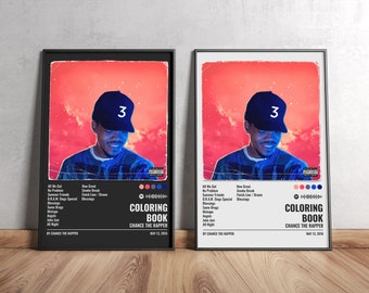 Download Coloring Book Chance The Rapper Album Cover Poster Music Poster Home Decor Gifts For Her Him Size 12x12 20x20 24x24 Art Collectibles Music Movie Posters