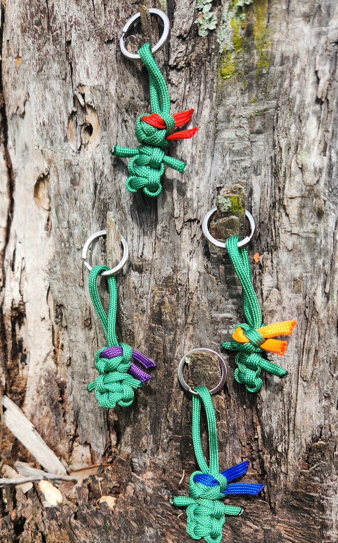 Paracord Ninja Turtles/ Ninja Turtle Keychains/ Paracord Ninja Turtle