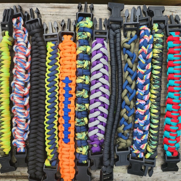 Paracord bracelets/Unique knots/cobra bracelets/