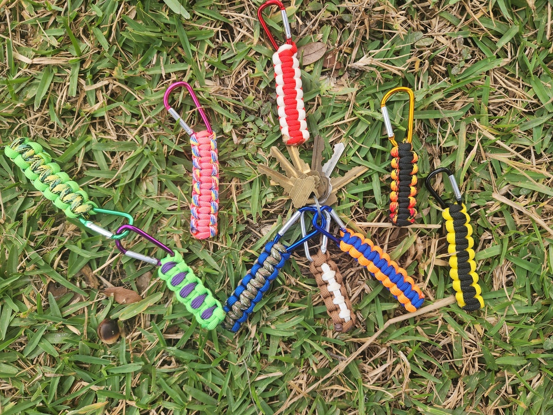 Paracord Keychains With Carabiners/paracord Keychains Etsy