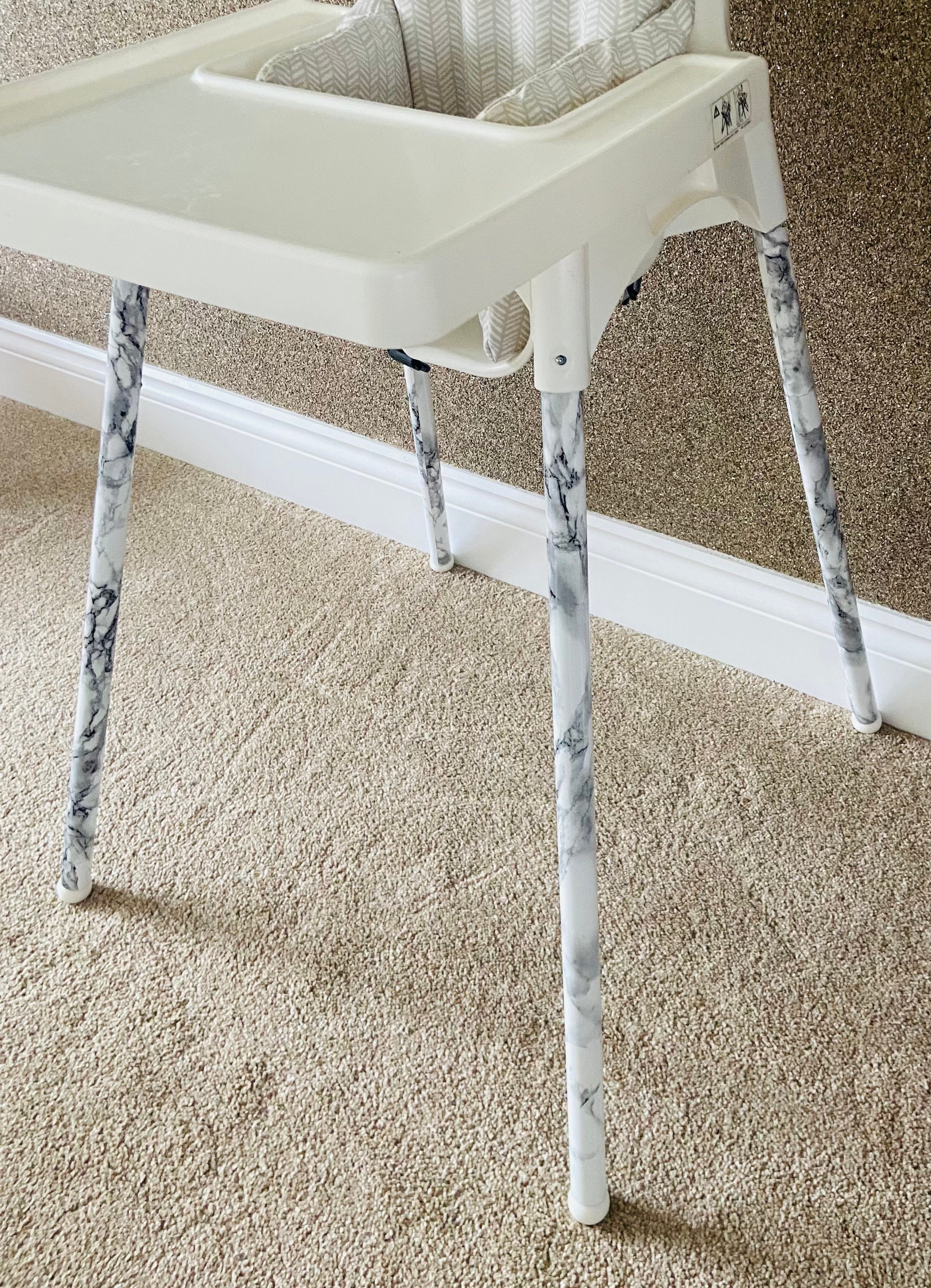 IKEA Antilop high chair Accesory stickers leg wraps Marble Etsy