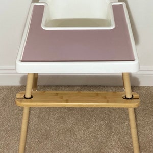 IKEA Antilop Highchair Footrest Accessory - Easy Fit and Adjustable Height - Natural Bamboo Wood Birch colour