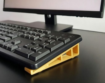 Ergonomic Keyboard Risers for Comfort and Wrist Pain Relief | 3D Printed Desk Setup Accessory | Minimalist WFH Office Upgrade UK