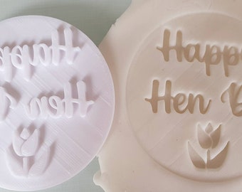 Personalised Hen do - embosser. Cookies, Fondant icing, cupcakes.  XL 7cm from Top to bottom.