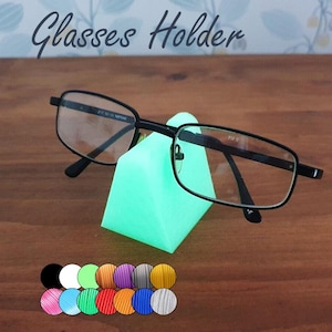 Simple Glasses / Spectacles holder for your bedside table or desk - Glow in the dark to find them at night plus other colours!