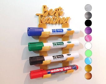 Personalized Whiteboard Pen Holder, Teacher Gift, 3D Printed
