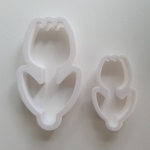 Emporte-pièce tulipe - glaçage fondant / argile / emporte-pièce pour pâte à modeler - Options 4/6/9/12 cm - PLA imprimé 3D
