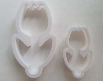 Tulip Cookie Cutter - Fondant Icing / Clay / Playdough Cutter - 4/6/9/12cm Options - 3D Printed PLA