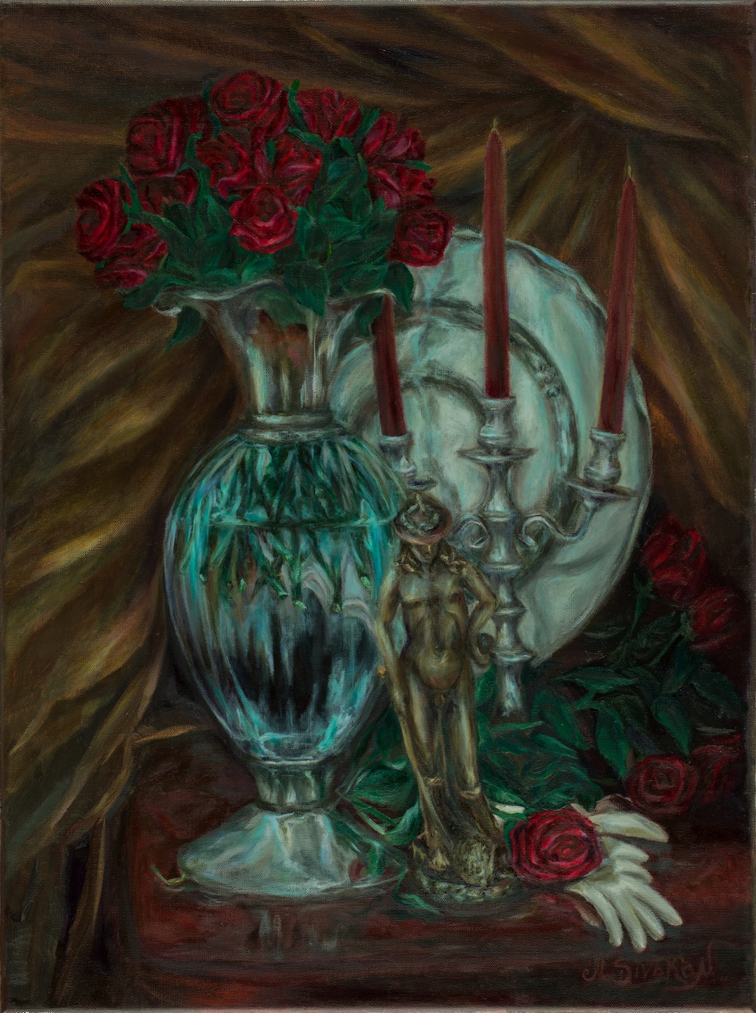 Red Roses and Renaissance Oil Painting - Etsy