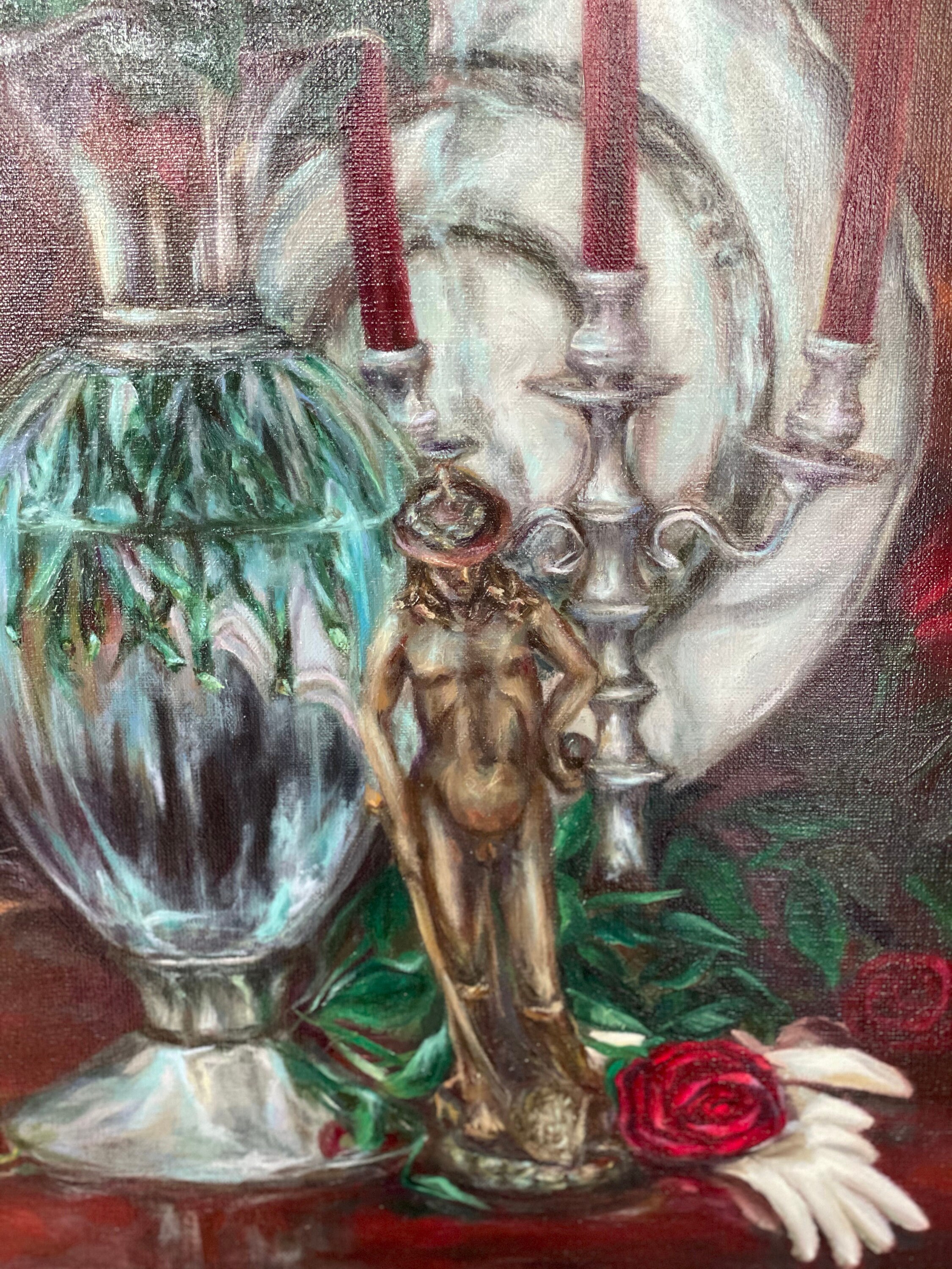 Red Roses and Renaissance Oil Painting - Etsy