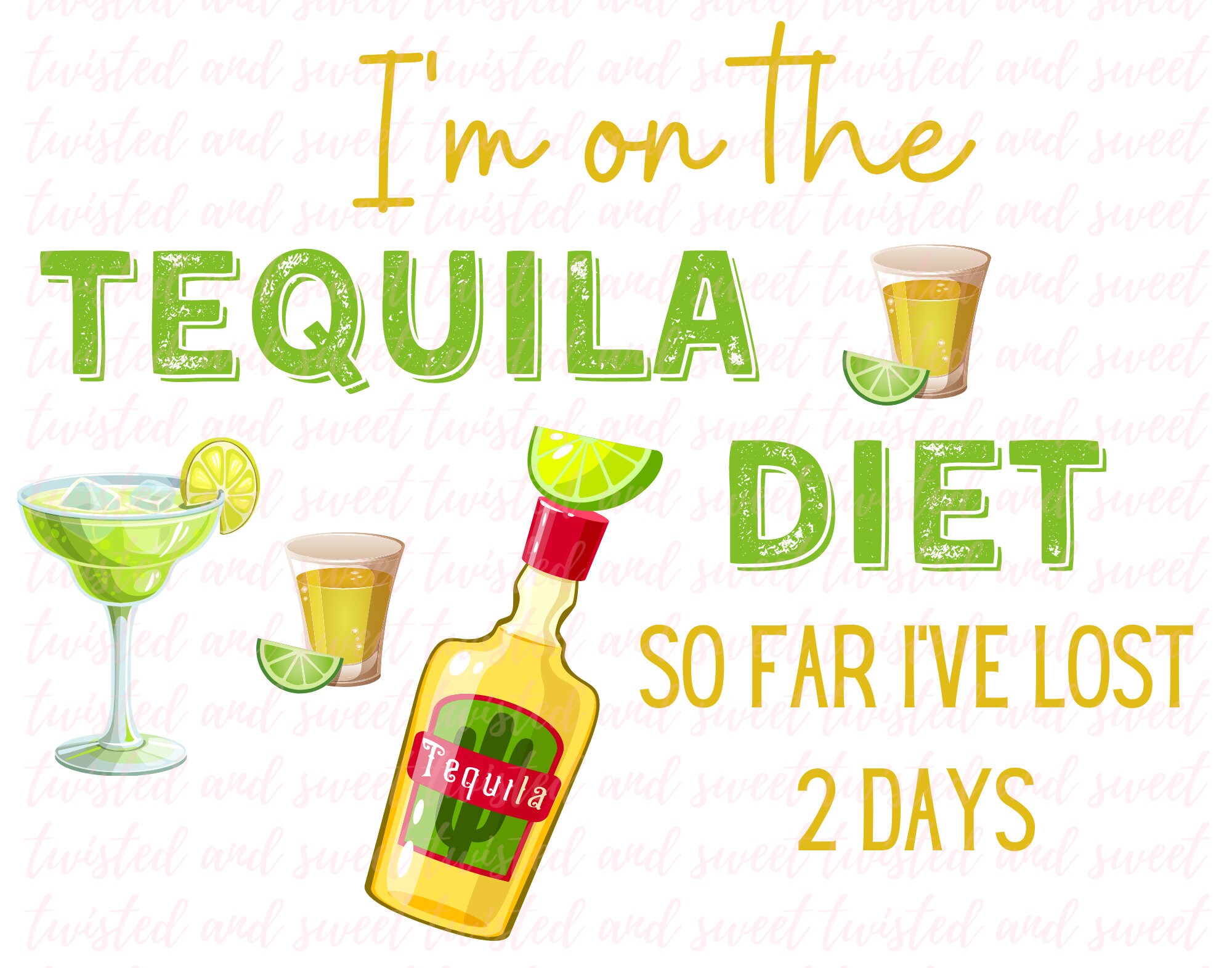 Sono sulla dieta Tequila Tequila Shot Lime Tshirt Etsy Italia