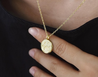 Oval Fingerprint Necklace, Actual Pet Paw Print Necklace, Gift For Her, Fingerprint Jewelry, Memorial Loss, Pet Lover Gift, Gifts for Mom