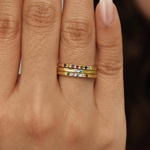 Personalized Gift For Mom, Birthstone Ring, Rings for Women, Family Birthstone Ring, Stackable Ring, Birthstone Jewelry, Mother's Day Gift
