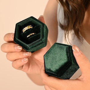 Hochzeit Ring Box, kleine Vintage Schmuckschatulle, Aufbewahrungsbox, Vitrine für Ringsets, Ringbox für die Zeremonie, Verlobungsring Box
