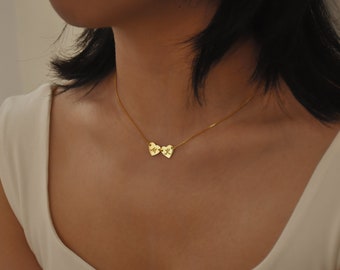 Collier initial gravé personnalisé, collier 2,3,4,5,6 cœurs, collier familial, bijoux pour couples, cadeau de demoiselle d’honneur, cadeau pour elle, cadeau pour maman