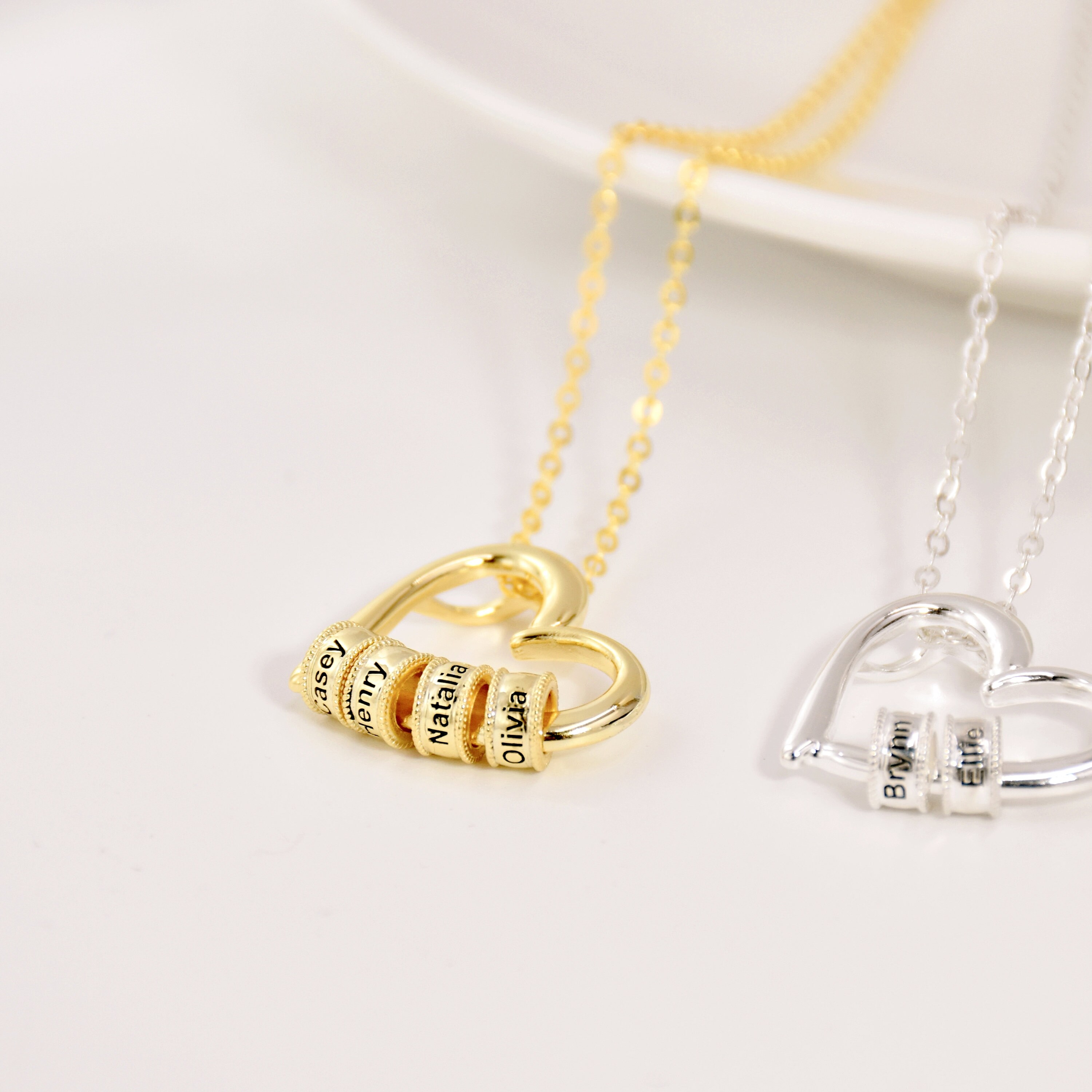 Personalized Family Heart Pendant Necklace Custom Family - Etsy