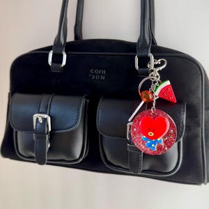 BTS Acrylic Keychain: Kpop BT21 Glitter Charm
