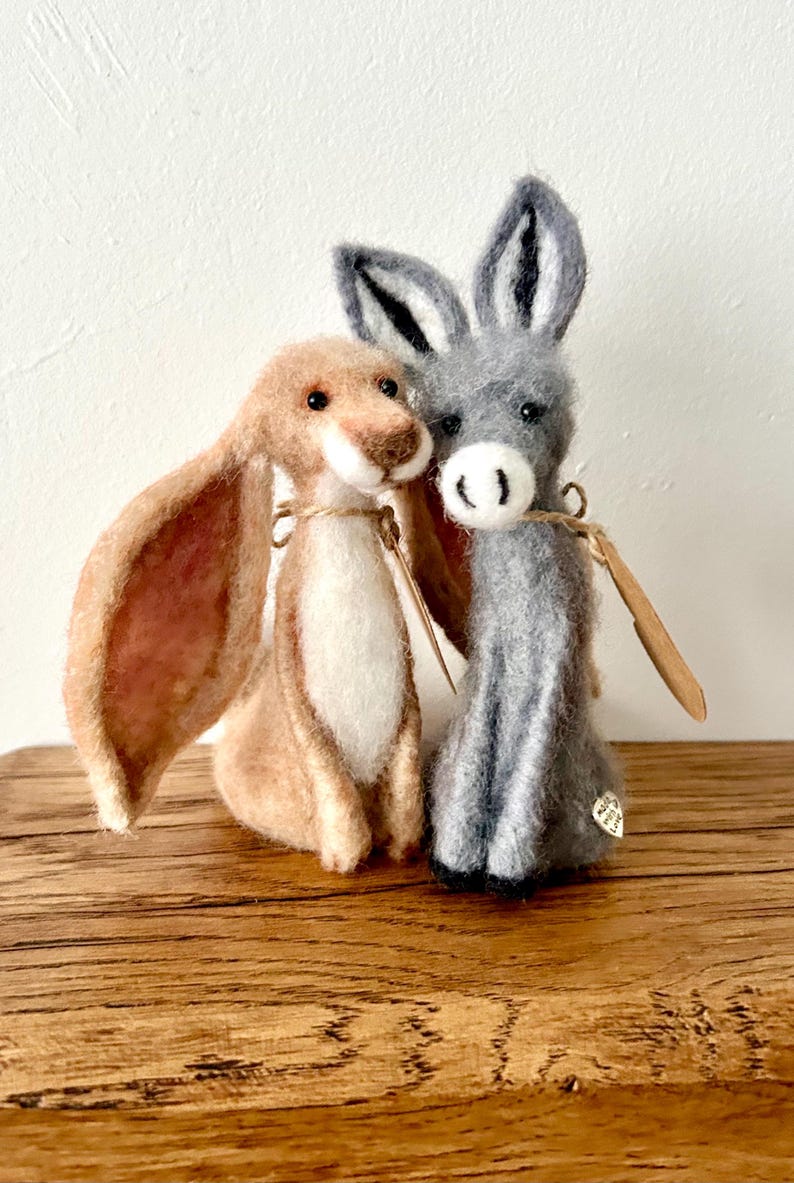 Woodland Creatures, Character Needle Felted Animal, Miniature Collectibles, Handcrafted Figurines, Unique Ornament. image 18