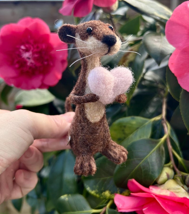 Woodland Creatures, Character Needle Felted Animal, Miniature Collectibles, Handcrafted Figurines, Unique Ornament. image 9