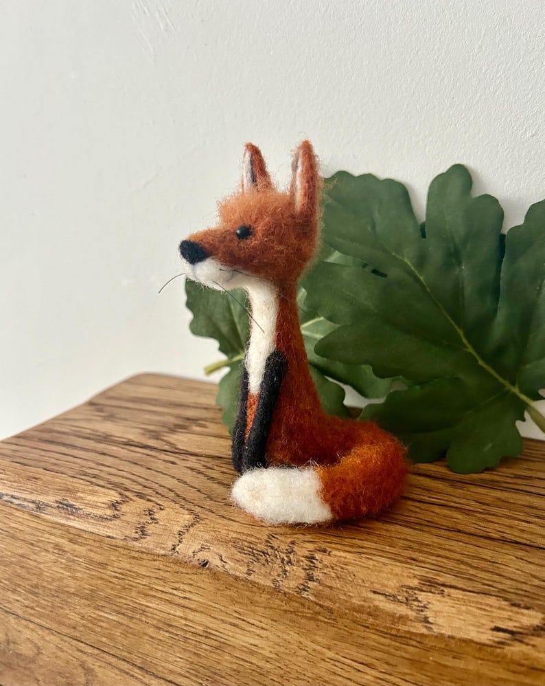 Woodland Creatures, Character Needle Felted Animal, Miniature Collectibles, Handcrafted Figurines, Unique Ornament. image 12