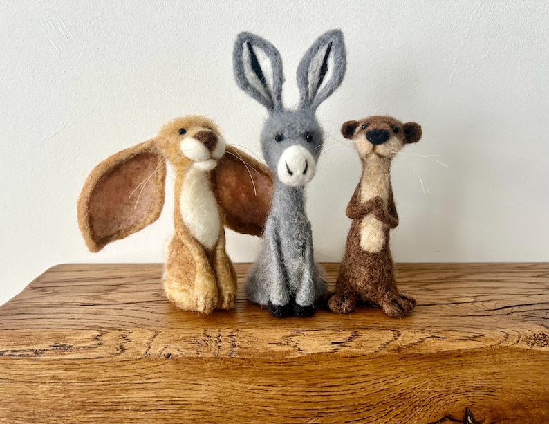 Woodland Creatures, Character Needle Felted Animal, Miniature Collectibles, Handcrafted Figurines, Unique Ornament. image 19