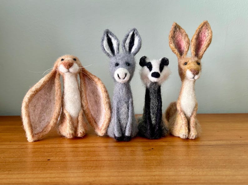 Woodland Creatures, Character Needle Felted Animal, Miniature Collectibles, Handcrafted Figurines, Unique Ornament. image 17
