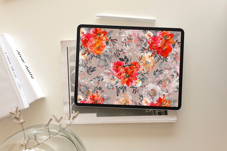 Floral iPad Wallpaper, Flower iPad Background, iPad Pro, 12.9/11/10.5