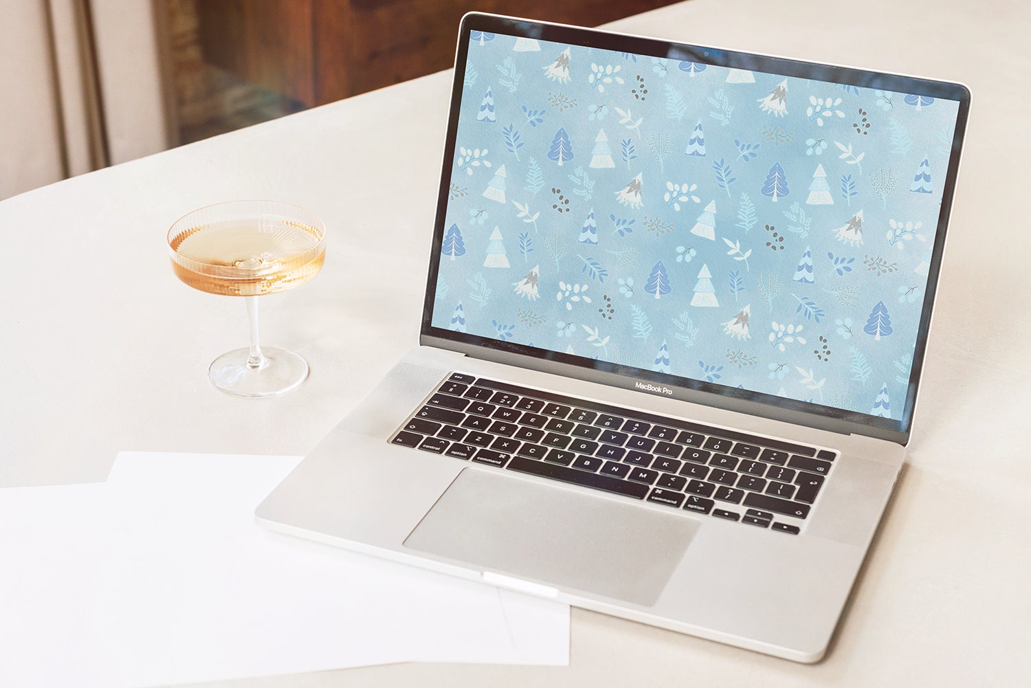 Light Blue Tree Leaf Desktop Wallpaper, Sky Blue/pastel Tree PC