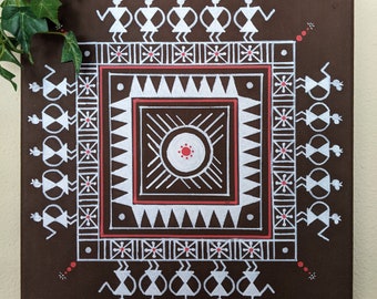 Warli Art on Canvas/Wall Art/Warli Painting