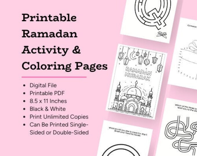 37 Ramadan Activity and Coloring Pages for Little Muslims | Ages 3-8 ...