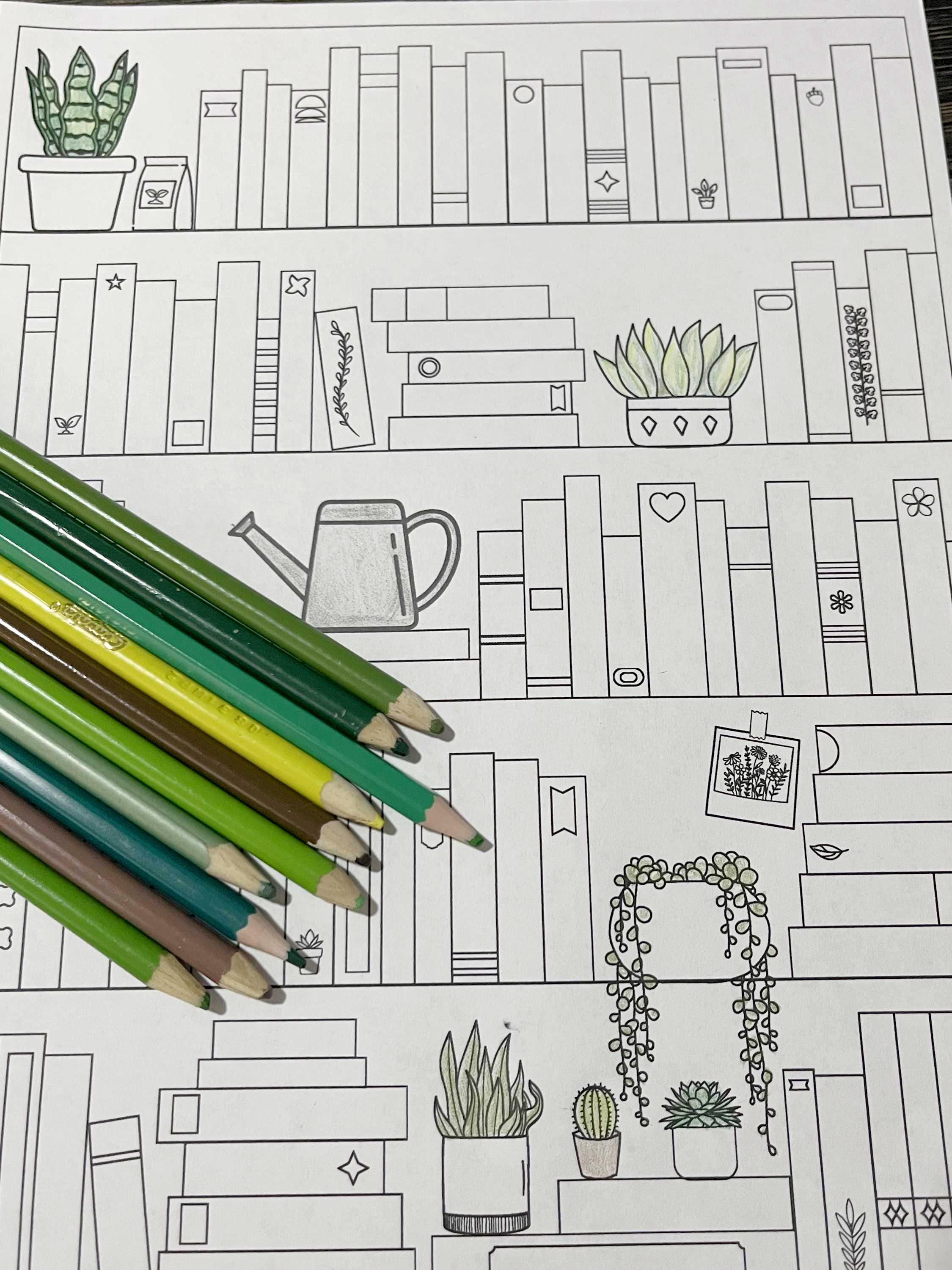 100-book Reading Tracker Bookshelf – Plant Theme Coloring Log (PDF) - Etsy