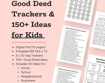 Ramadan Gute Taten Tracker & Ideen für Kinder | Druckbare Aktivität (PDF)