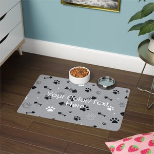 Personalized Pet Food Mat: Vibrant Colors, Anti-Slip
